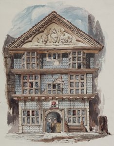 Retrospective view of the Rose Tavern, Fenchurch Street in 1730 by C. Williams